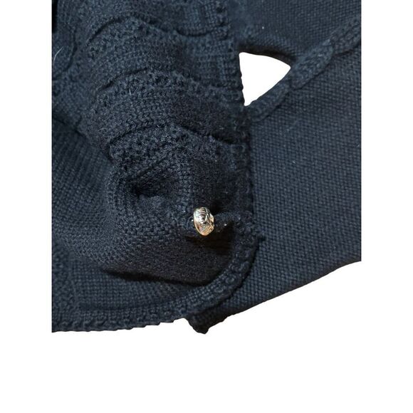 Vintage Astrifa Strick Modelle Austrian Folklore Cardigan Black Sweater Trachten - Picture 4 of 11